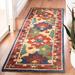 Green/Red 96 x 27 x 0.2 in Indoor Area Rug - World Menagerie Grete Oriental Handmade Tufted Wool Red/Green Area Rug Wool | Wayfair