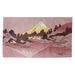 Red 26 x 0.25 in Area Rug - World Menagerie Mt. Fuji Reflected in Lake Kawaguchi Area Rug Metal | 26 W x 0.25 D in | Wayfair