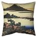 World Menagerie Dawn at Isawa in Kai Province Floor Pillow Polyester/Polyfill/Synthetic in Green | 30 H x 30 W in | Wayfair