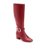 Extra Wide Width Women's The Vale Wide Calf Boot by Comfortview in Wine (Size 8 1/2 WW)