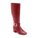 Extra Wide Width Women's The Vale Wide Calf Boot by Comfortview in Wine (Size 8 1/2 WW)