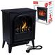 Marko Heating Embassy Black Electrical Fireplace 1.8KW Fire Wood Flame Heater Stove Living Room Burner 1800W