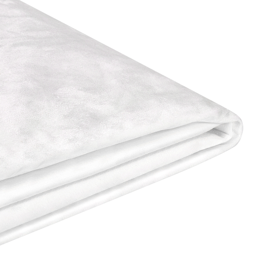 Abziehbarer Bezug Weiß für Bett FITOU 180 x 200 cm Samtstoff Elegant