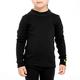 menique Kids' Long Sleeve Shirt Thermal Base Layer for Girls & Boys Merino Wool 250gsm (6-7 Years, Black)