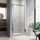 ELEGANT 760mm Pivot Hinge Shower Door Screen with 6mm Extra Toughened Glass Reversible Shower Cubicle Enclosure