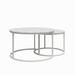 CosmoLiving by Cosmopolitan Amelia Frame 2 Nesting Coffee Table Wood/Faux Marble/Metal in White | 18 H x 31.5 W x 31.5 D in | Wayfair 8260919COM