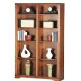 Foundry Select Rafeef 45" W Solid Wood Standard Bookcase Wood in Red | 72 H x 45 W x 13.75 D in | Wayfair LOON4480 29090351