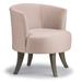 Barrel Chair - Lark Manor™ Ailand 29" Wide Swivel Barrel Chair Polyester/Fabric in Pink/Brown | 29.5 H x 29 W x 27 D in | Wayfair