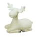 Northlight Seasonal 14" Creamy White & Silver Sitting Christmas Moose Table Top Figure Plastic | 14 H x 7 W x 15 D in | Wayfair 32275529
