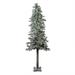 Northlight Seasonal 6ft Lightly Flocked Glittered Woodland Alpine Artificial Christmas Tree - Clear Lights in Green/White | 72 H x 32 W in | Wayfair