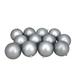 Northlight Seasonal 12ct Pewter Shatterproof Matte Christmas Ball Ornaments 4" (100mm) Plastic in Gray | 4 H x 4 W x 4 D in | Wayfair 32911630