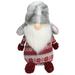 Northlight Seasonal 12" Red & White Nordic Gnome w/ Pink & Grey Fur Trapper Hat Christmas Decoration, Faux Fur | 12 H x 10.25 W x 6.5 D in | Wayfair