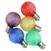 Northlight Seasonal Pack of 25 Faceted LED G40 Multi-Color Christmas Replacement Bulbs in Blue/Green/Red | 3 H x 9 W x 9 D in | Wayfair 32632730