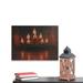 Northlight Seasonal LED Lighted Flickering Candles in a Fireplace Canvas Wall Art 12" x 15.75" Canvas in Brown | 12 H x 15.75 W x 0.5 D in | Wayfair