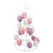 Northlight Seasonal 14.25" White & Purple Floral Cut Out Easter Egg Tree Plastic/Metal in Indigo/Pink/Red | 14.25 H x 8 W x 8 D in | Wayfair
