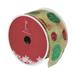 Northlight Seasonal Glitter Polka Dotted Christmas Craft Ribbon 2.5" x 16 Yards Fabric in Red/Green | 1 H x 2.5 W x 576 D in | Wayfair