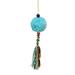 Northlight Seasonal 8" Turquoise Blue Dangling Tassel Contemporary Hanging Christmas Ornament Wood in Blue/Brown | 8 H x 2.5 W x 2.5 D in | Wayfair
