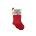 Northlight Seasonal 19" & White Embroide Halo "Good Doggie" Christmas Stocking w/ Cuff Polyester in Red | 19 H x 10 W in | Wayfair 32283962