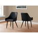 Dining Chair / Set Of 2 / Side / Upholstered / Kitchen / Dining Room / Pu Leather Look / Metal / Black / Contemporary / Modern - Monarch Specialties I 1187