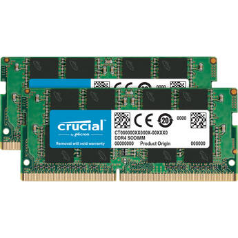 Crucial 32GB Laptop DDR4 3200 MHz SODIMM Memory Kit (2 x 16GB) CT2K16G4SFRA32A