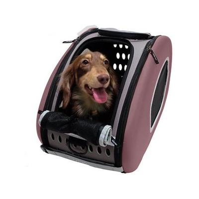 Ibiyaya 5-in-1 Combo EVA Airline-Approved Dog & Cat Carrier & Stroller, Brown