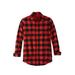 Men's Big & Tall Boulder Creek™ Flannel Shirt by Boulder Creek in Red Buffalo Check (Size 6XL)