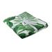 Northlight Seasonal White & Tropical Leaves Plush Fleece Throw Blanket 50" x 60" Polyester in Green | 50 H x 2.5 W in | Wayfair 32721779