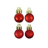 Northlight Seasonal 18ct Shatterproof 4-Finish Christmas Ball Ornament Plastic in Red | 1.25 H x 1.2 W x 1.25 D in | Wayfair 32275661