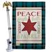 Breeze Decor Merry w/ Brighting Stars 2-Sided Polyester 40 x 28 in. Flag Set in Black/Gray | 40 H x 28 W x 4 D in | Wayfair