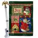 Breeze Decor Joy Snow Woman 2-Sided Polyester 40 x 28 in. Flag Set in Brown/Green/Red | 40 H x 28 W x 4 D in | Wayfair