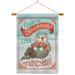 Breeze Decor Christmas Like No Otter 2-Sided Polyester 40 x 28 in. Flag Set in Gray | 40 H x 28 W x 1 D in | Wayfair