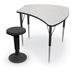 MooreCo Shapes Desk & Tall Grow Stool Single Desk & Chair Set Wood/Laminate in Brown | Wayfair 48538-2-10
