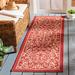 Red/White 27 x 0.2 in Area Rug - Fleur De Lis Living Galena Floral Red/Beige Indoor/Outdoor Area Rug, Synthetic | 27 W x 0.2 D in | Wayfair