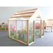 Whitney Brothers® Nature View Play 5' x 5' Indoor Solid + Manufactured Wood Playhouse Wood in Brown/Pink | 60 H x 60 W x 60 D in | Wayfair WB0511