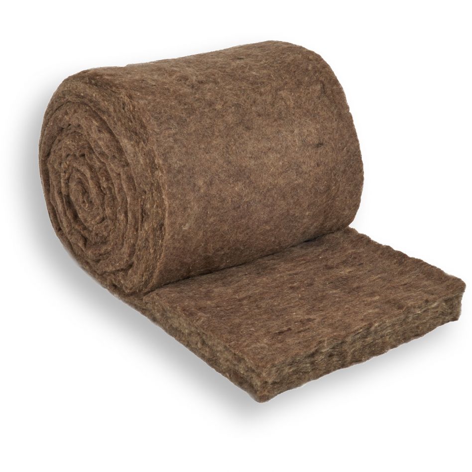 ISOLENA OPTIMAL Wärme- u. Schalldämmung aus 100% reiner Schafschurwolle (2 Rollen im Pack), 80 mm Image