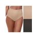 Plus Size Women's Comfort Revolution Firm Control Brief 2-Pack by Bali in Nude Black (Size XL)