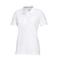 BP 1716-230-0021-L Frauen-Poloshirt, 1/2 Ärmel, Polokragen mit Knopfleiste, 66 cm, 195,00 g/m² Baumwolle mit Stretch, weiß, L