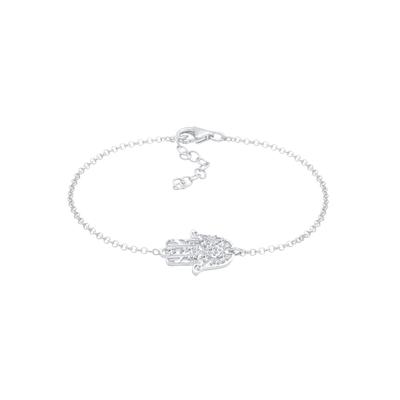 Elli - Hamsa Hand der Fatima Kristalle 925 Silber Armbänder & Armreife 1 ct Damen