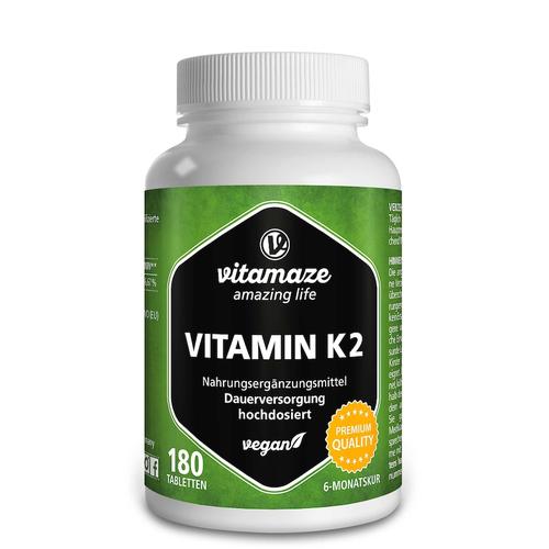 Vitamaze – VITAMIN K2 200 μg hochdosiert vegan Tabletten Vitamine