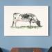 Gracie Oaks 'Grazing Farm Animal I' - Wrapped Canvas Print Canvas, Solid Wood in Gray/Green/Orange | 27 H x 18 W x 1 D in | Wayfair