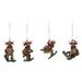 The Holiday Aisle® 4 Piece Skiing Moose Hanging Figurine Ornament Set in Brown | 4 H x 4 W x 2 D in | Wayfair B78766EA41FF45F280063B0ABB17A3E7