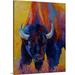 Union Rustic Aidrianna Back Off Bison by Marion Rose Painting Print on Wrapped Canvas Canvas | 14 H x 11 W x 1.25 D in | Wayfair