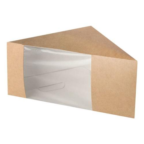 Einweg-Sandwichboxen »pure«, 50 Stück braun, Papstar, 12.3x8.2x12.3 cm