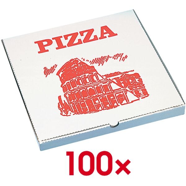 Papstar Pizzakartons, 26 x 26 cm, 100 Stück weiß, 26x3x26 cm Image