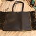 Victoria's Secret Bags | Black Fringe Tote Bag | Color: Black | Size: Os