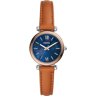 Fossil Damenuhr Edelstahl braun Damen