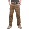 MAGCOMSEN Cargo Work Trousers Men Outdoor Multi Pockets Military Army Tactical Pants Secturity Airsoft Brown 32