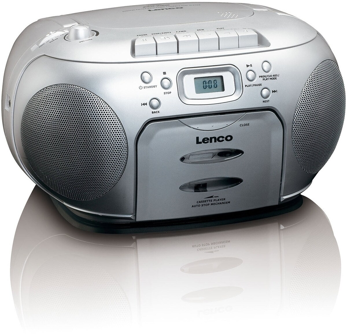LENCO SCD-420SI CD-Radio mit Kassette, silber