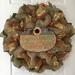 The Holiday Aisle® Autumn Wreath w/ Inspirational Burlap Pumpkin Burlap/Deco Mesh in Brown/Green/Yellow | 24 H x 24 W x 6 D in | Wayfair