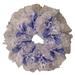 The Holiday Aisle® Winter Wreath White & Blue Ribbons Burlap/Deco Mesh in Blue/White | 24 H x 24 W x 6 D in | Wayfair